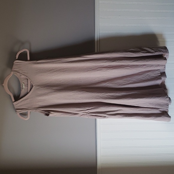 Drichu Dresses & Skirts - Dusty Pink Neutral Linen Dress